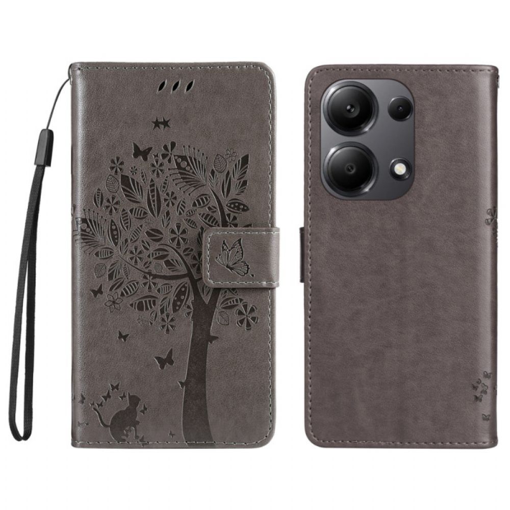 Leren Hoesje Voor Xiaomi Redmi Note 13 Pro 4g Boom En Kat