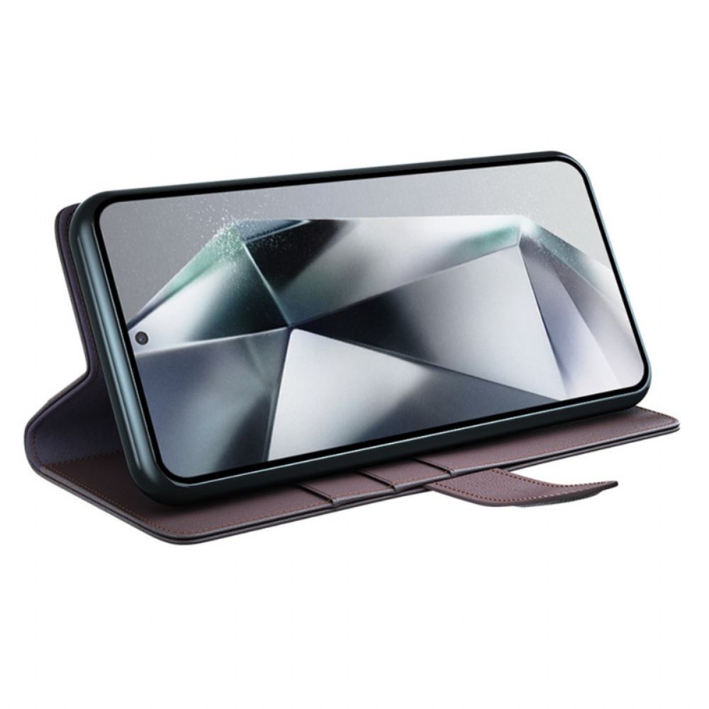 Bescherming Hoesje Samsung Galaxy S25 Ultra 5g Echt Leer