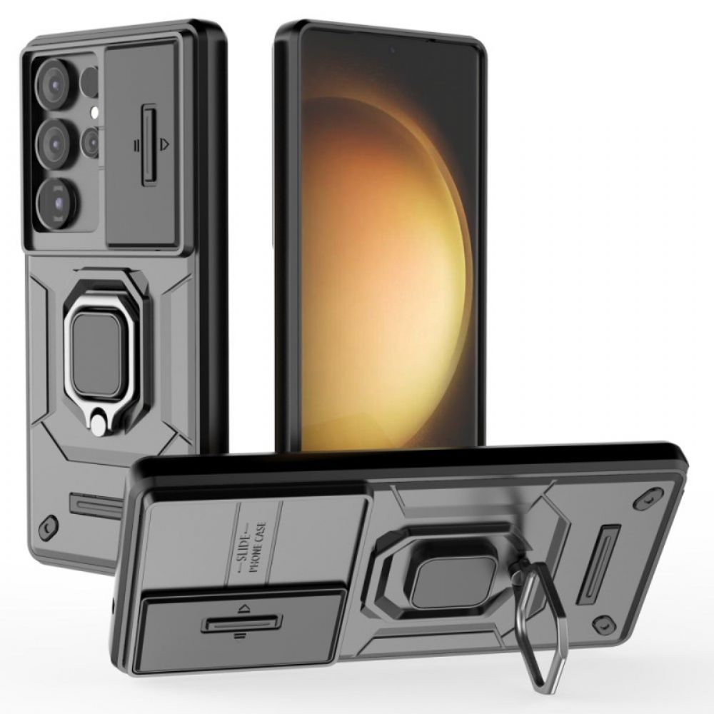 Case Hoesje Samsung Galaxy S25 Ultra 5g Telefoonhoesje Duurzame Ring Met Lensbeschermer