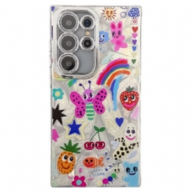 Case Hoesje Samsung Galaxy S25 Ultra 5g Telefoonhoesje Leuke Vlinders