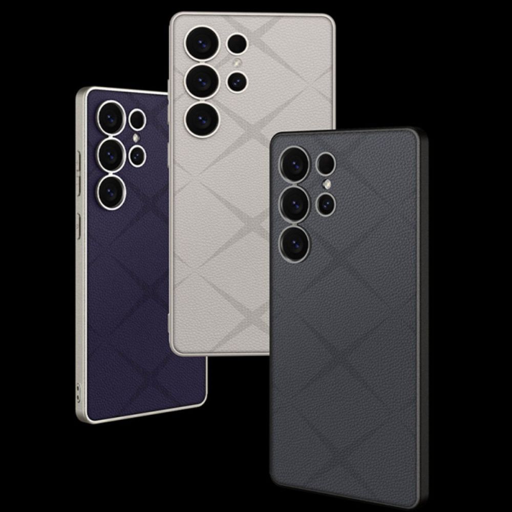 Case Hoesje Samsung Galaxy S25 Ultra 5g Telefoonhoesje Metallic Titanium