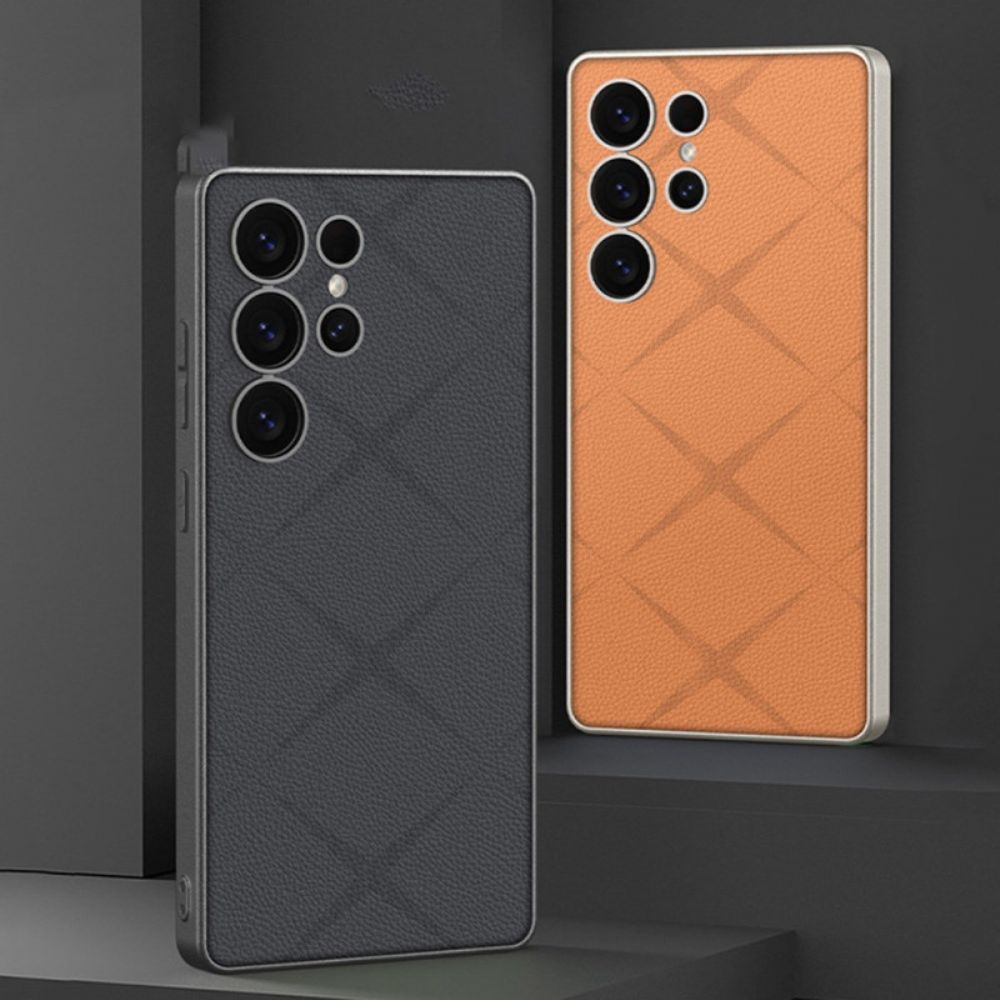 Case Hoesje Samsung Galaxy S25 Ultra 5g Telefoonhoesje Metallic Titanium