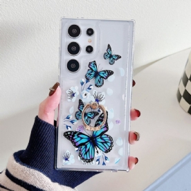 Case Hoesje Samsung Galaxy S25 Ultra 5g Telefoonhoesje Ringhouder Met Patroon