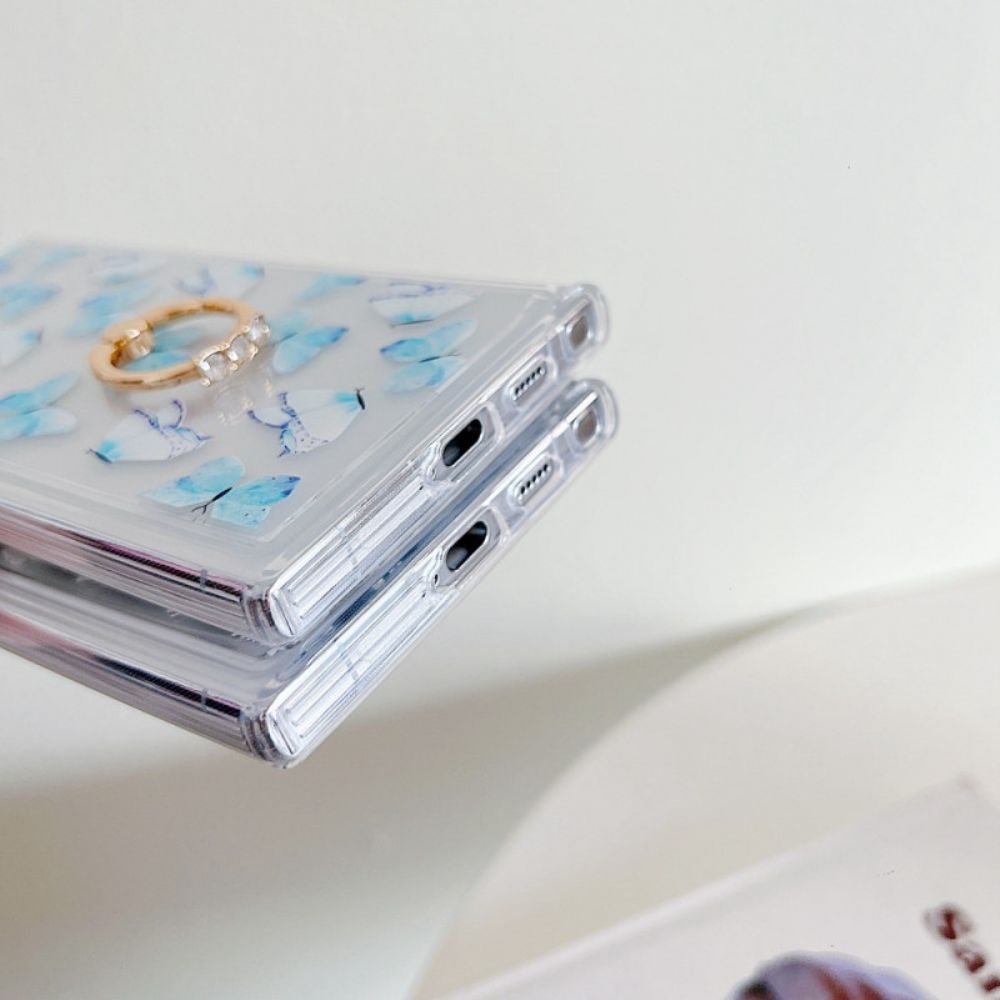 Case Hoesje Samsung Galaxy S25 Ultra 5g Telefoonhoesje Ringhouder Met Patroon