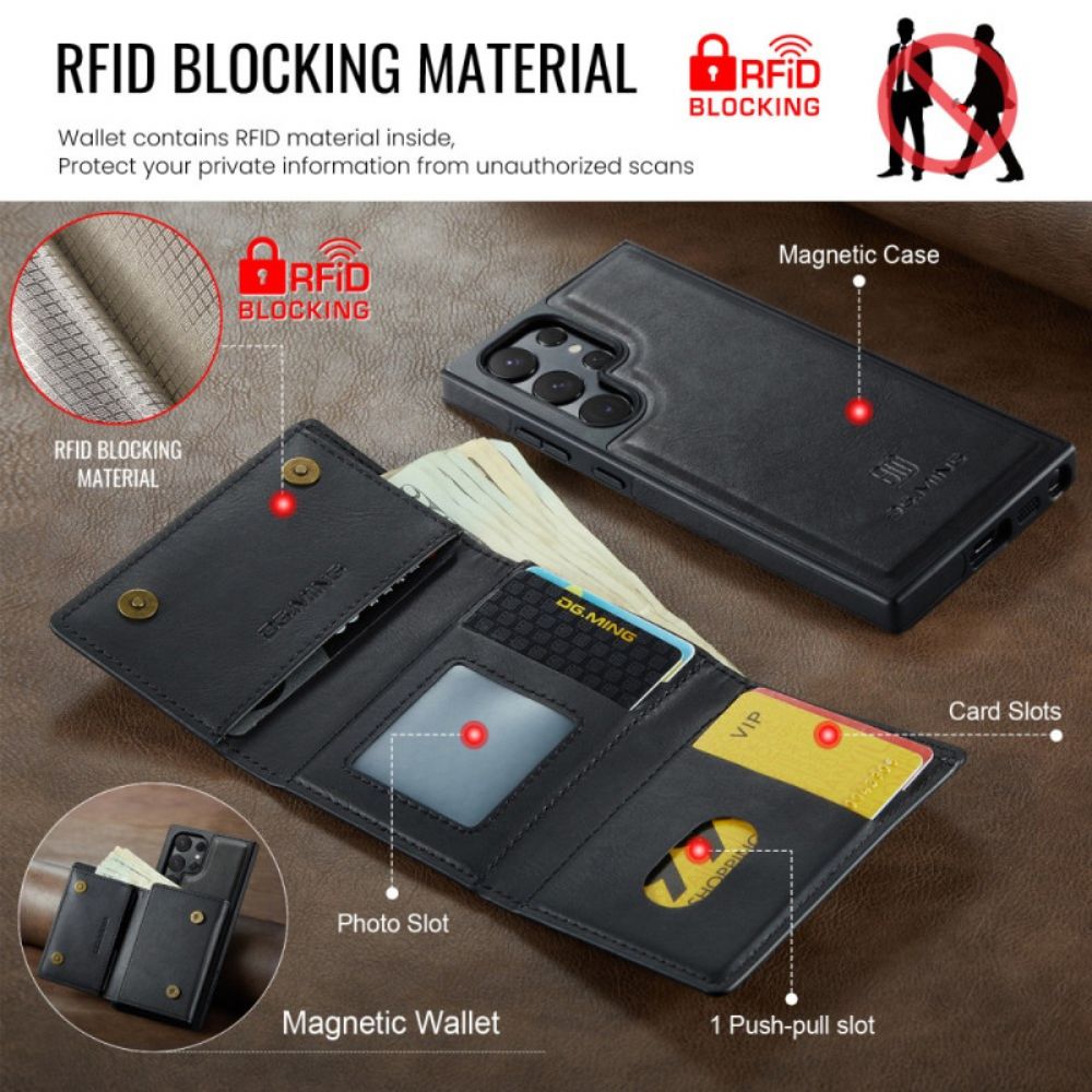 Cover Hoesje Samsung Galaxy S25 Ultra 5g Telefoonhoesje Afneembare Magnetische Portemonnee