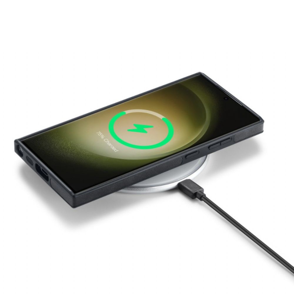 Cover Hoesje Samsung Galaxy S25 Ultra 5g Telefoonhoesje Dg.ming Leerstijl