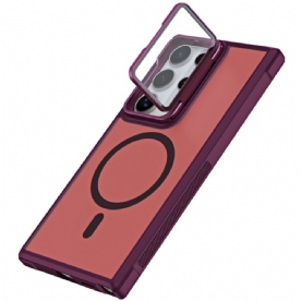 Cover Hoesje Samsung Galaxy S25 Ultra 5g Telefoonhoesje Magsafe-compatibel Mat Anti-vingerafdrukontwerp Met Standaard