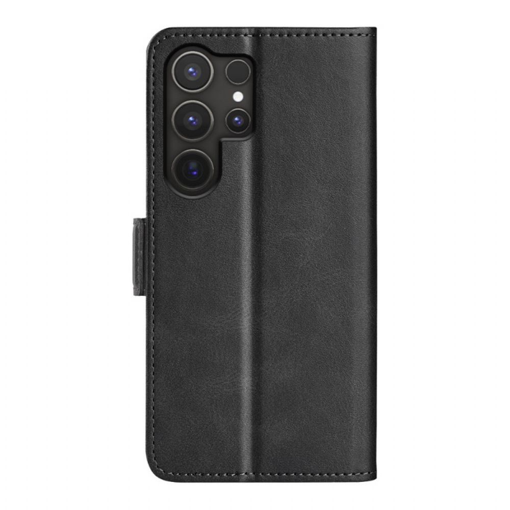 Flip Case Leren Samsung Galaxy S25 Ultra 5g Dubbele Sluiting