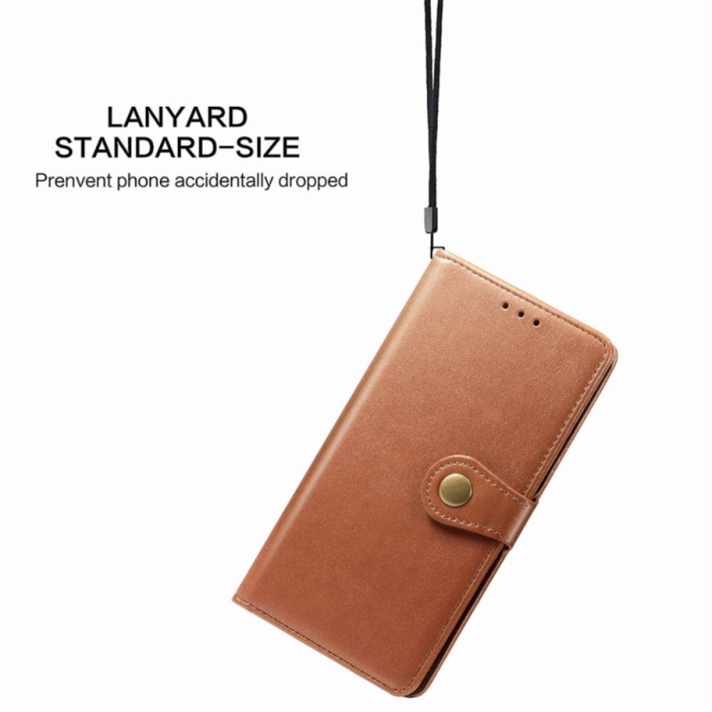 Flip Case Leren Samsung Galaxy S25 Ultra 5g Gouden Sluiting