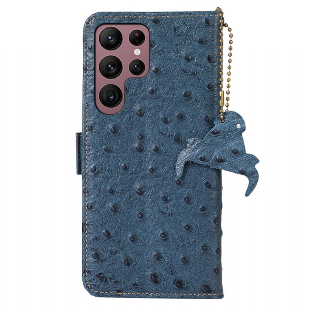 Folio-hoesje Samsung Galaxy S25 Ultra 5g Telefoonhoesje Echt Leer Met Rfid-blokkering