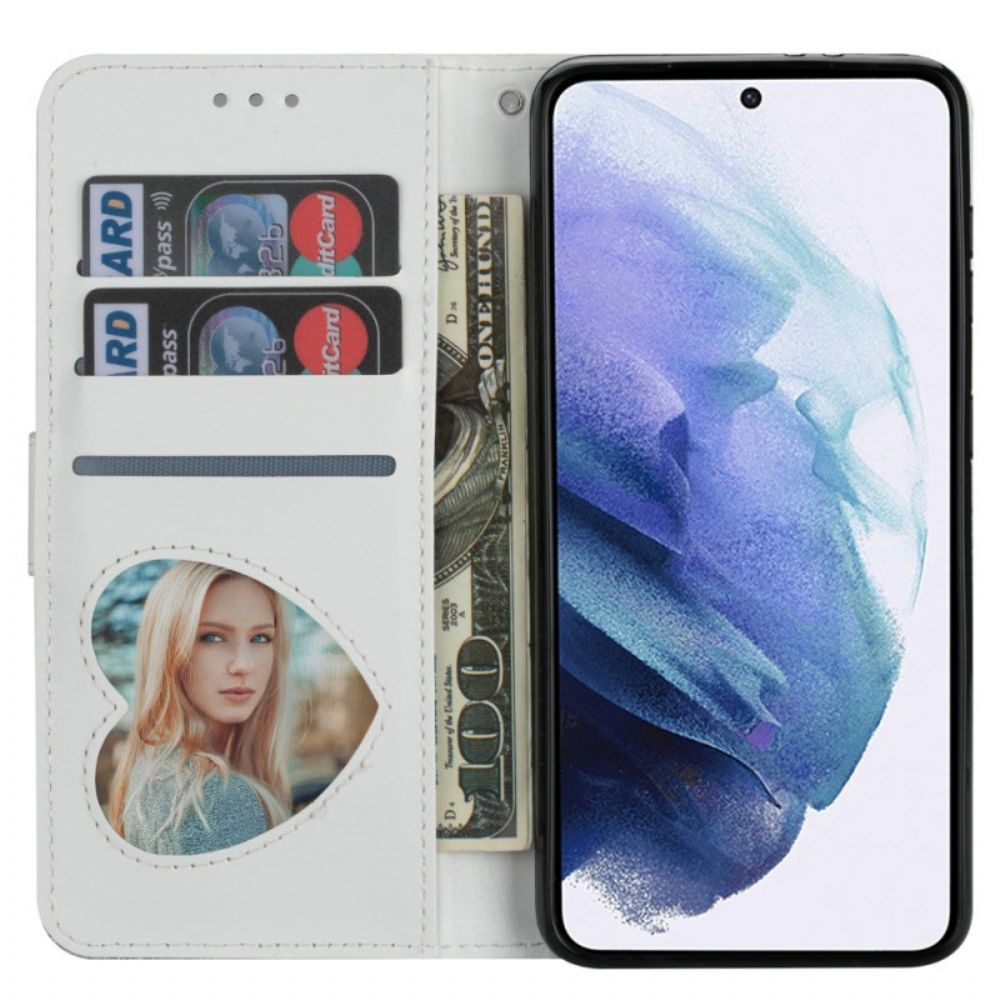 Folio-hoesje Samsung Galaxy S25 Ultra 5g Telefoonhoesje Glittertasje Met Bandje