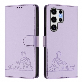 Folio-hoesje Samsung Galaxy S25 Ultra 5g Telefoonhoesje Kattenmotief