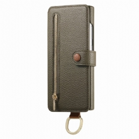 Folio-hoesje Samsung Galaxy S25 Ultra 5g Telefoonhoesje Rfid-beschermde Portemonnee Met Etui En Ringhouder