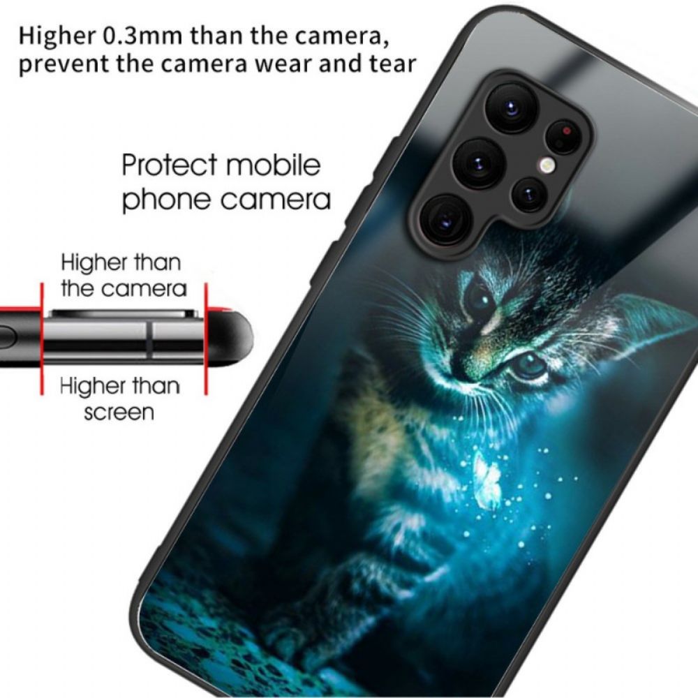 Hoesje Samsung Galaxy S25 Ultra 5g Gehard Glas Kat