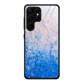 Hoesje Samsung Galaxy S25 Ultra 5g Gehard Glas Marmer Bescherming Hoesje