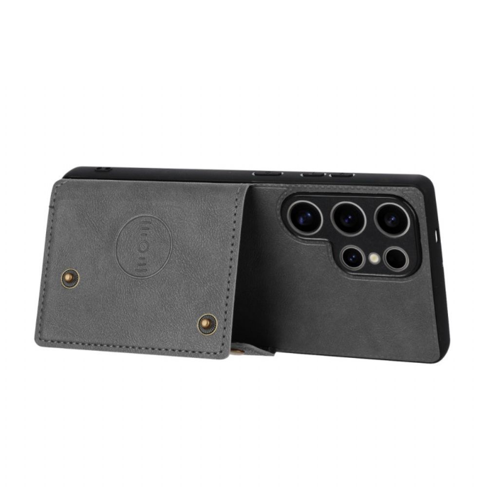 Hoesje Samsung Galaxy S25 Ultra 5g Kaarthouder In Retrostijl Bescherming Hoesje