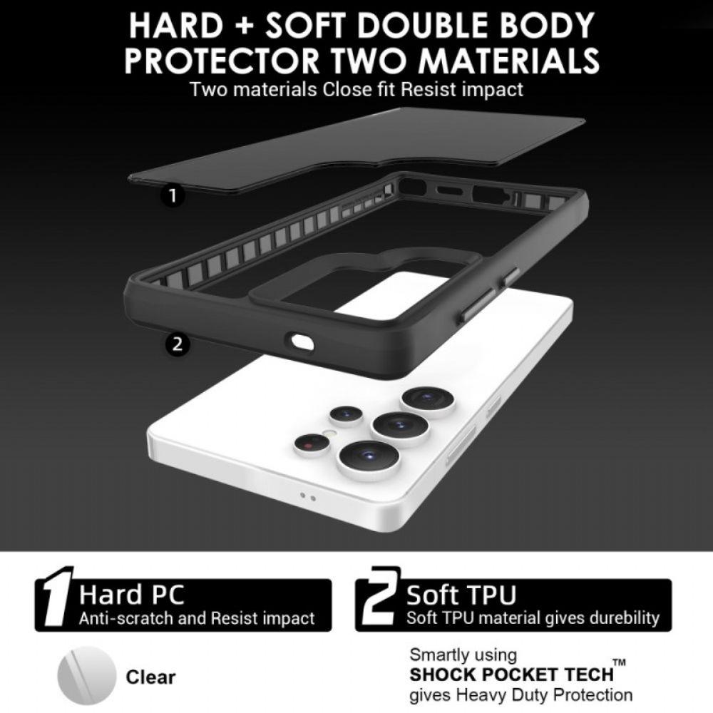 Hoesje Samsung Galaxy S25 Ultra 5g Klassieke Hybride Bescherming Hoesje