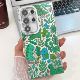Hoesje Samsung Galaxy S25 Ultra 5g Leuke Dinosaurussen Met Lensbeschermer