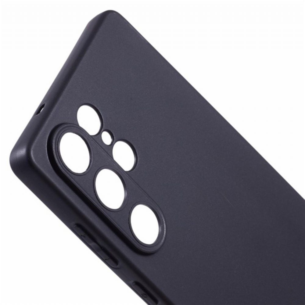 Hoesje Samsung Galaxy S25 Ultra 5g Mat Siliconen Scherm Met Gehard Glazen Scherm Beschermer