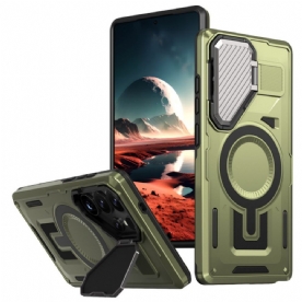 Hoesje Samsung Galaxy S25 Ultra 5g Metallic Effect Met Lenskap En Standaard Bescherming Hoesje