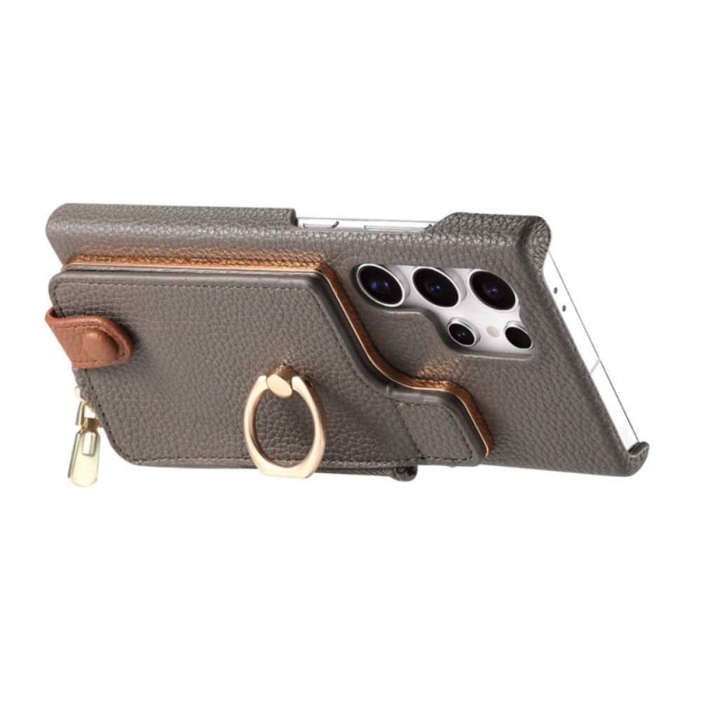 Hoesje Samsung Galaxy S25 Ultra 5g Portemonnee Van Imitatieleer