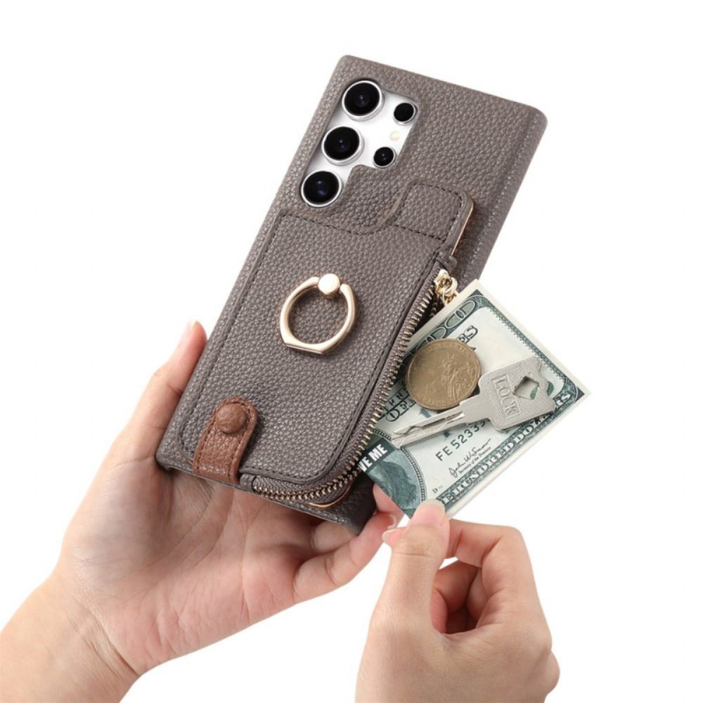 Hoesje Samsung Galaxy S25 Ultra 5g Portemonnee Van Imitatieleer