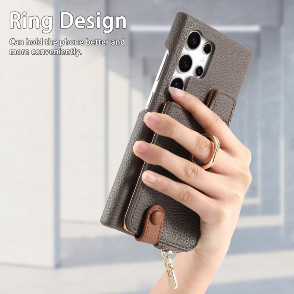 Hoesje Samsung Galaxy S25 Ultra 5g Portemonnee Van Imitatieleer