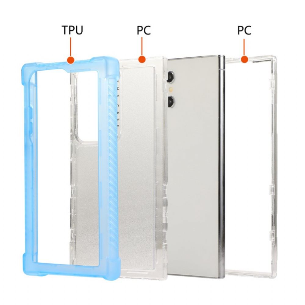 Hoesje Samsung Galaxy S25 Ultra 5g Versterkt Siliconen Frame Bescherming Hoesje