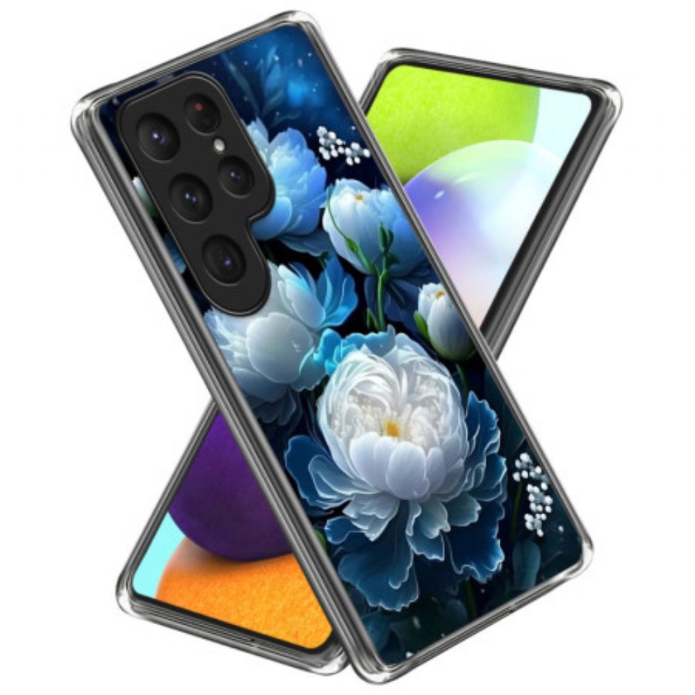 Hoesje Samsung Galaxy S25 Ultra 5g Witte Pioenroos