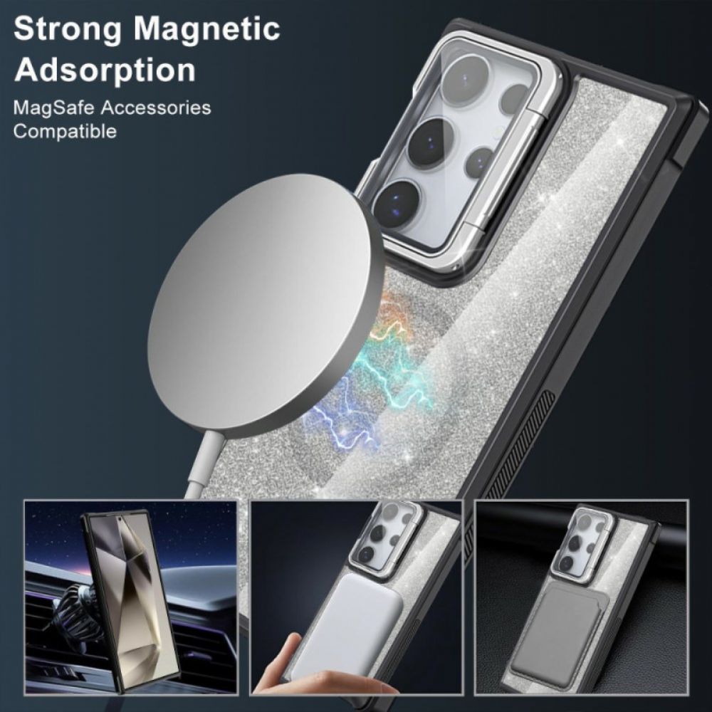 Hoesje Voor Samsung Galaxy S25 Ultra 5g Glitter Met Ingebouwde Standaard