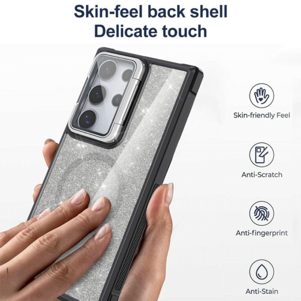 Hoesje Voor Samsung Galaxy S25 Ultra 5g Glitter Met Ingebouwde Standaard