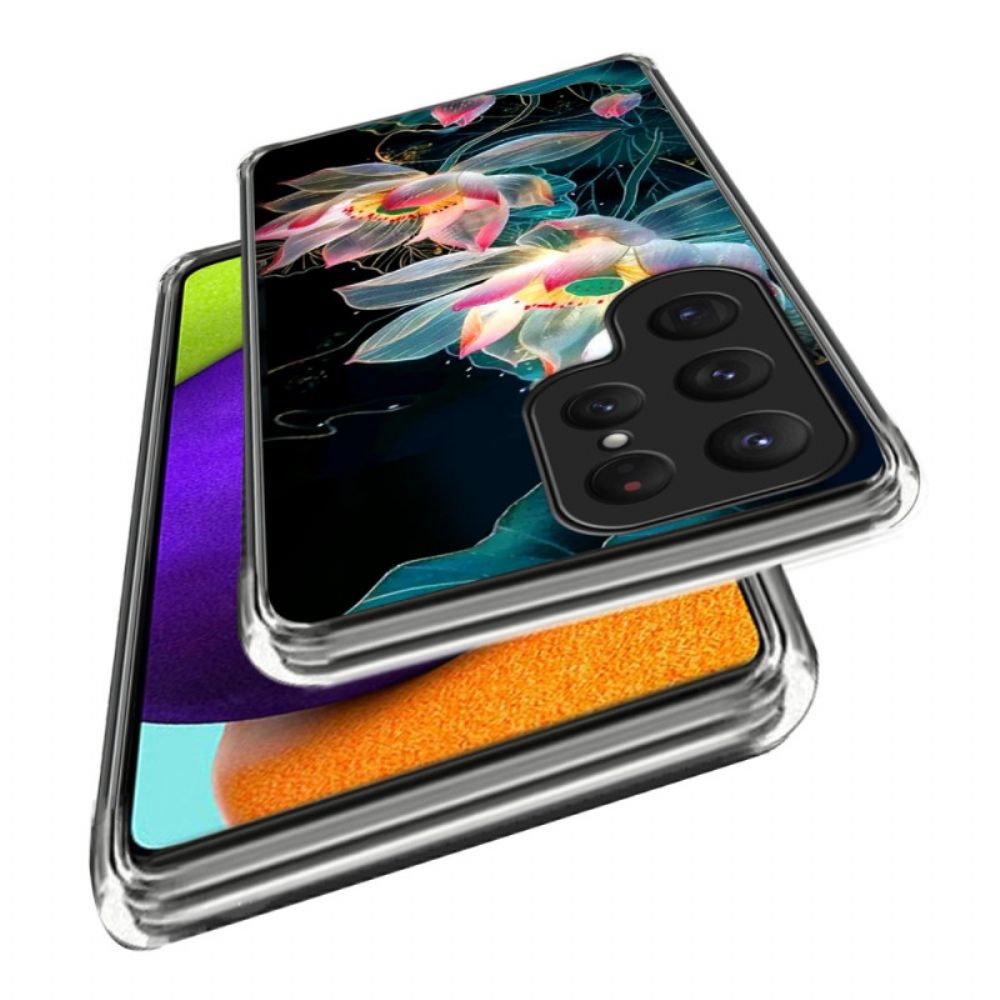 Hoesje Voor Samsung Galaxy S25 Ultra 5g Kristallen Lotus