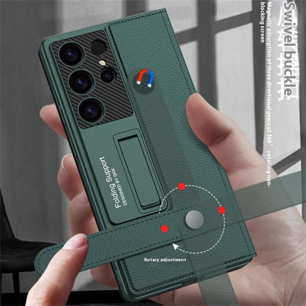 Hoesje Voor Samsung Galaxy S25 Ultra 5g Met Gkk-kaarthouder En -standaard