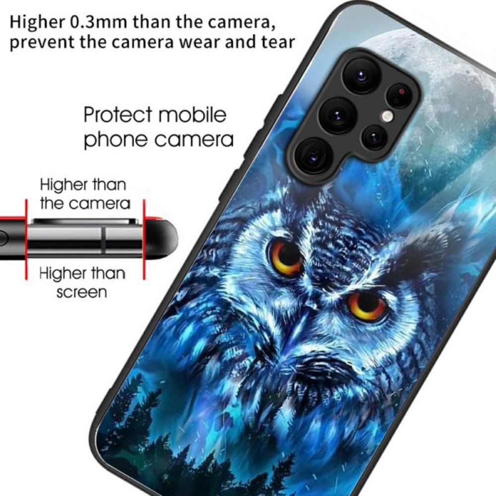 Hoesje Voor Samsung Galaxy S25 Ultra 5g Uil En Maan Van Gehard Glas