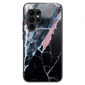 Hoesje Voor Samsung Galaxy S25 Ultra 5g Zwart-wit Marmer Gehard Glas