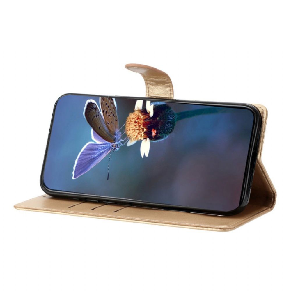 Leren Hoesje Samsung Galaxy S25 Ultra 5g Kersenbloesems Bescherming Hoesje