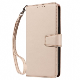 Leren Hoesje Samsung Galaxy S25 Ultra 5g Rfid-leren Portemonnee Met Bandje