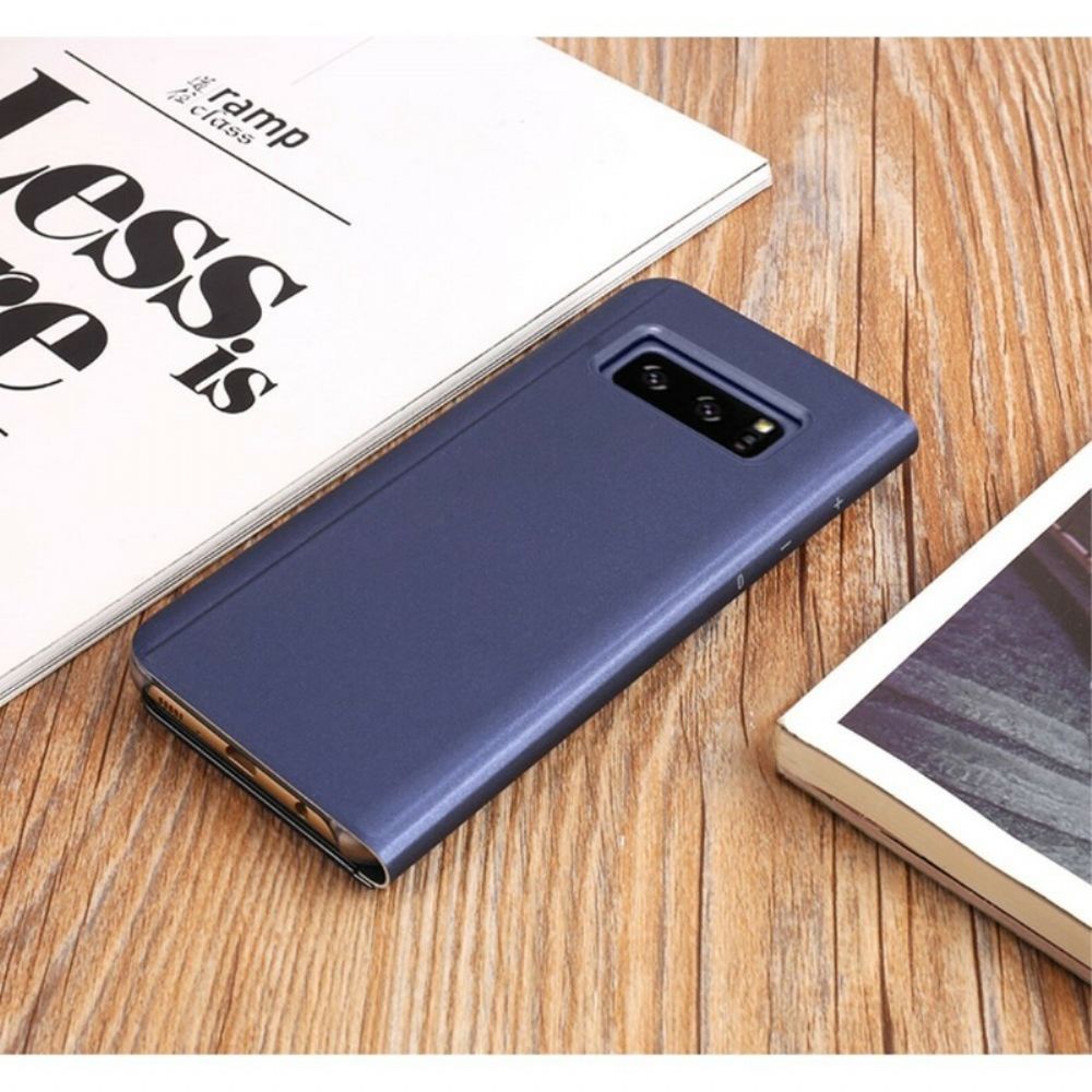 Bescherming Hoesje voor Samsung Galaxy Note 8 Spiegel En Leereffect