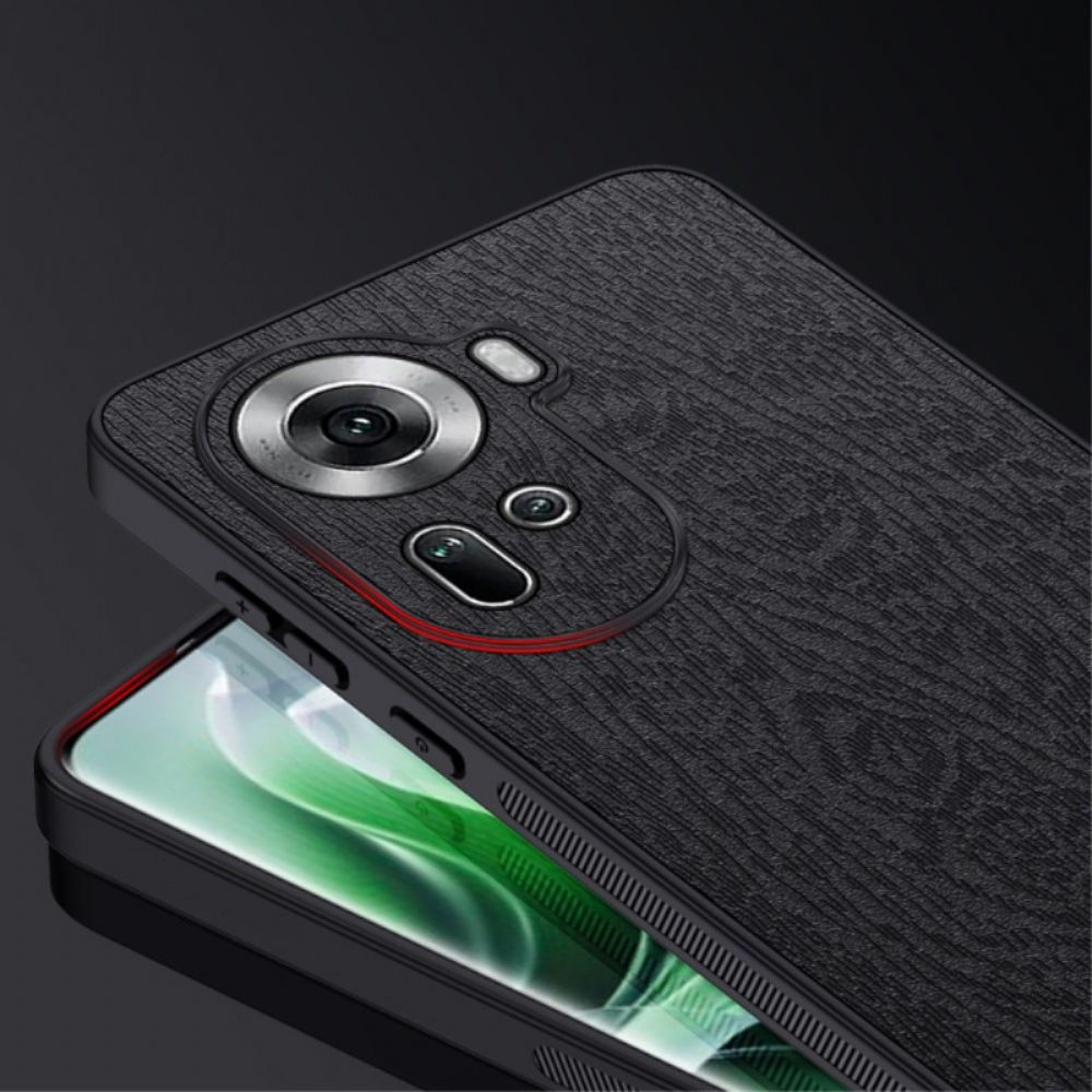 Case Hoesje Oppo Reno 11 5g Telefoonhoesje Kunstleer Met Houteffect