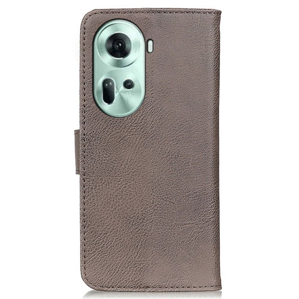 Folio-hoesje Oppo Reno 11 5g Telefoonhoesje Khazneh Lederen Stijl