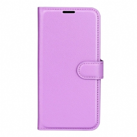 Leren Hoesje Oppo Reno 11 5g Klassiek Litchi Kunstleer Bescherming Hoesje