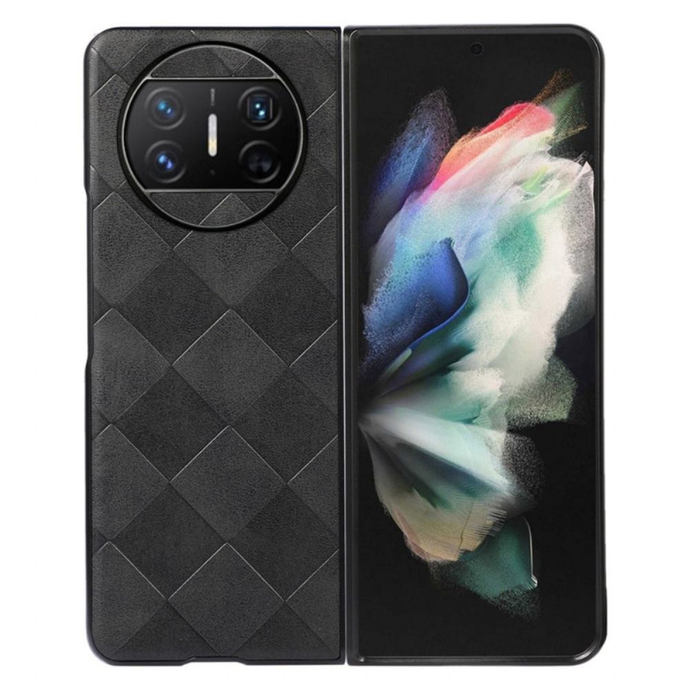 Hoesje Huawei Mate X3 Kunstleer Met Ruitpatroon