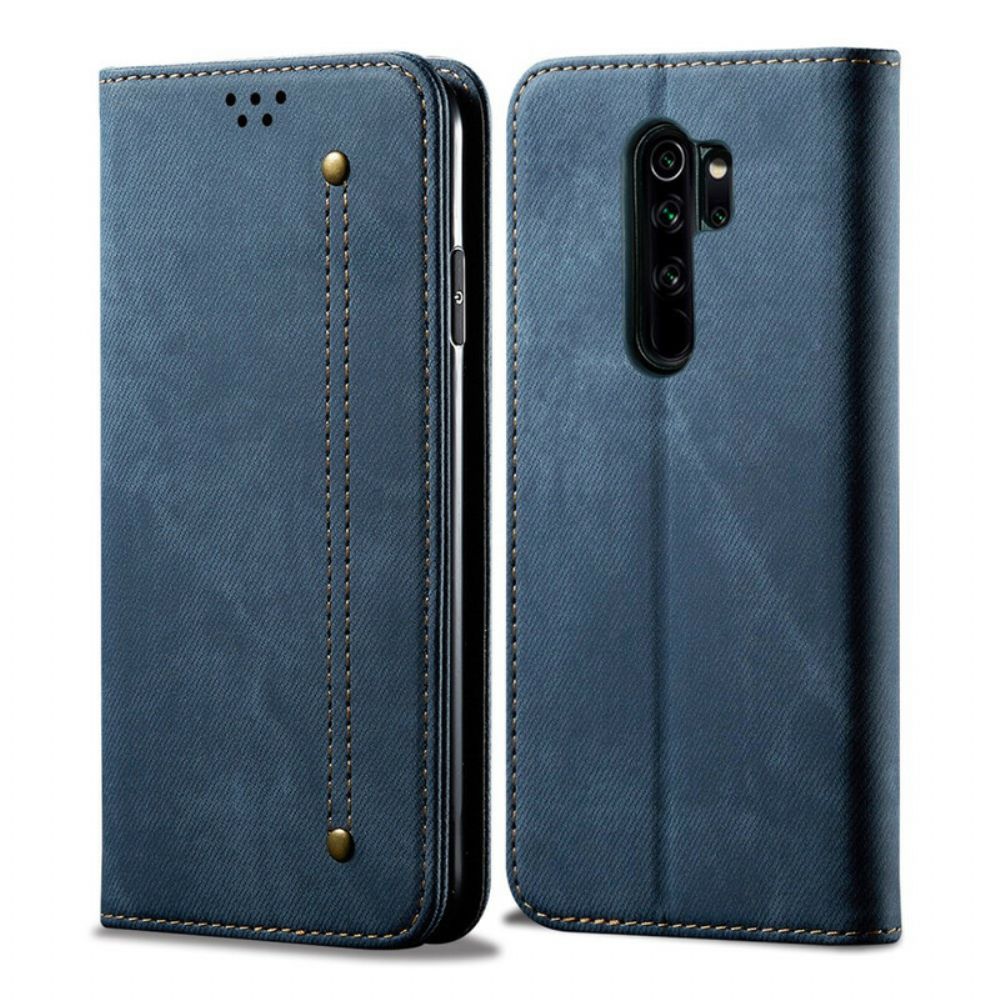 Bescherming Hoesje voor Xiaomi Redmi Note 8 Pro Folio-hoesje Denim Stof