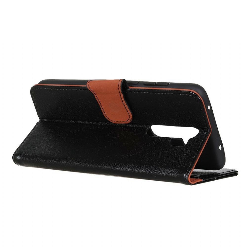 Folio-hoesje voor Xiaomi Redmi Note 8 Pro Gesplitst Nappaleer