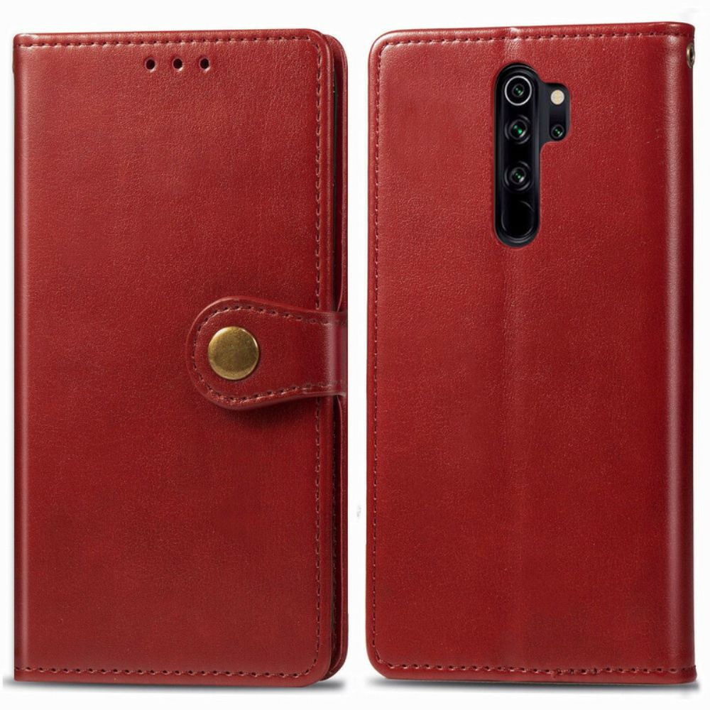 Folio-hoesje voor Xiaomi Redmi Note 8 Pro Kunstleer En Vintage Sluiting