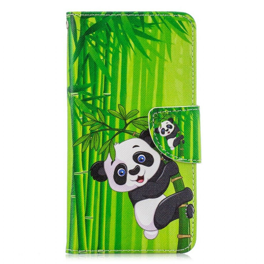 Folio-hoesje voor Xiaomi Redmi Note 8 Pro Panda En Bamboe