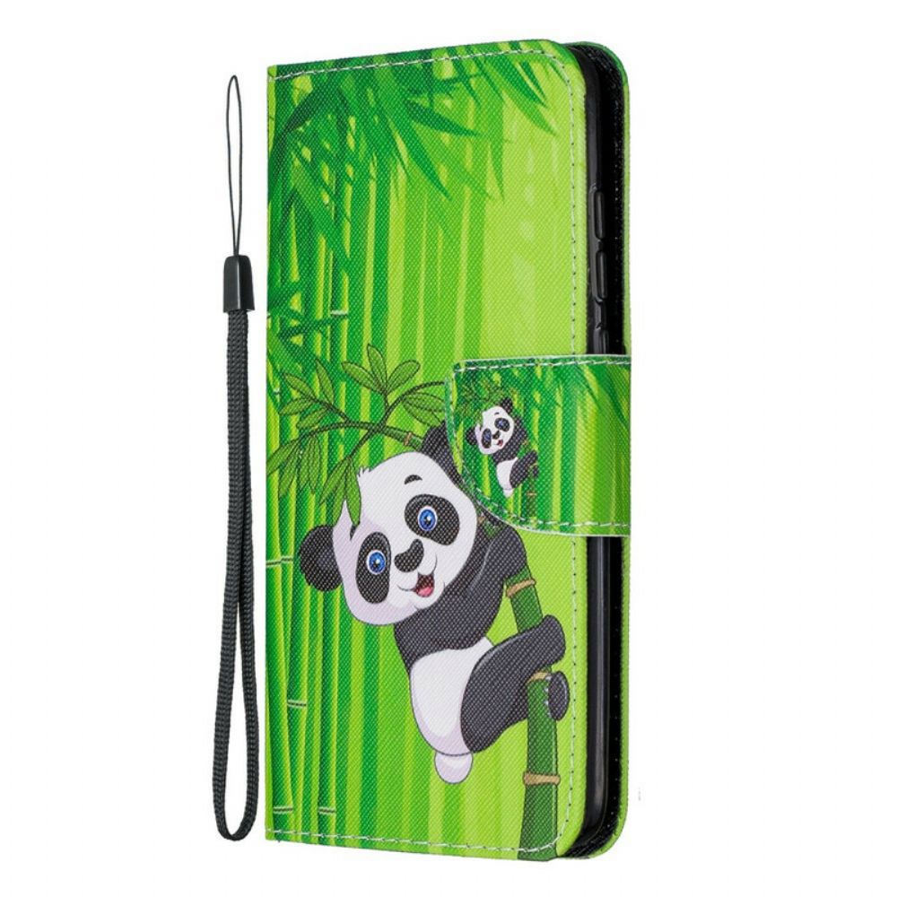 Folio-hoesje voor Xiaomi Redmi Note 8 Pro Panda En Bamboe