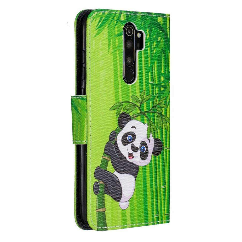 Folio-hoesje voor Xiaomi Redmi Note 8 Pro Panda En Bamboe
