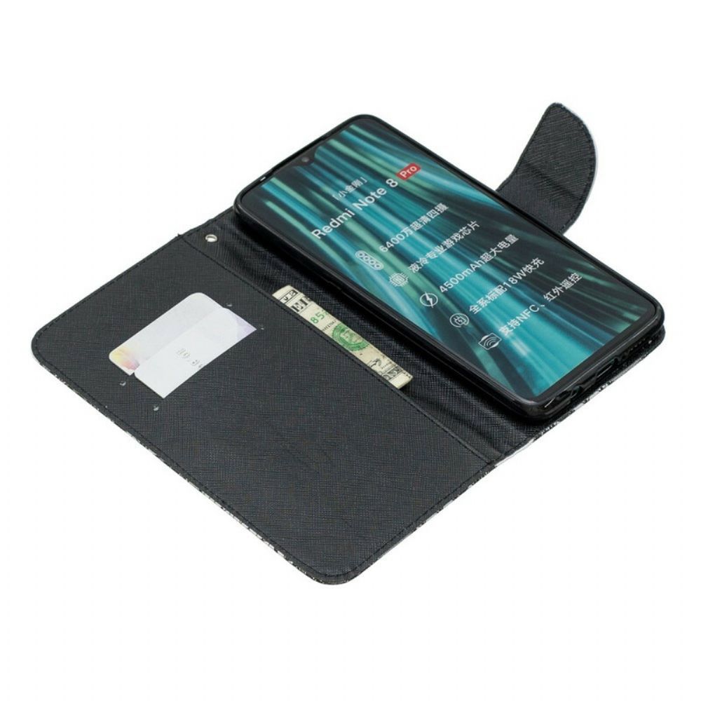Folio-hoesje voor Xiaomi Redmi Note 8 Pro Panda En Bamboe