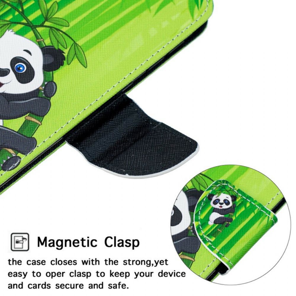 Folio-hoesje voor Xiaomi Redmi Note 8 Pro Panda En Bamboe